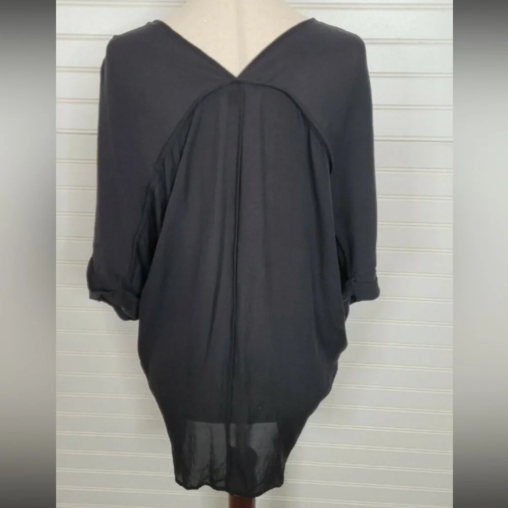 - Vince Black silk Chiffon Tunic - Picture 2 of 4